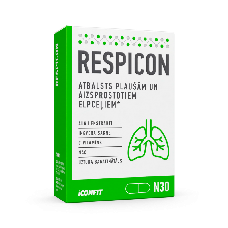 ICONFIT Respicon | Atbalsts plaušām un elpceļiem 30 kapsulas