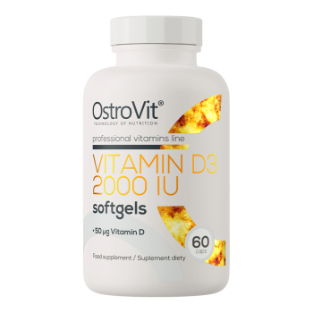 OstroVit Vitamin D3 2000 IU | Vitamīns D3 2000 IU 60 Kapsulas