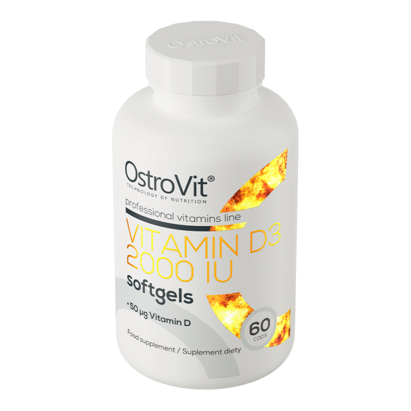 OstroVit Vitamin D3 2000 IU | Vitamīns D3 2000 IU 60 Kapsulas OstroVit Vitamin D3 2000 IU | Vitamīns D3 2000 IU 60 Kapsulas