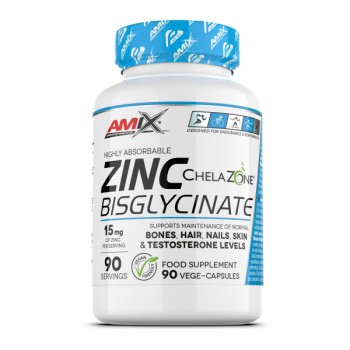 Amix Performance Zinc Bisglycinate | Cinka Bisglicināta Helāts 90 kapsulas Amix Performance Zinc Bisglycinate | Cinka Bisglicināta Helāts 90 kapsulas