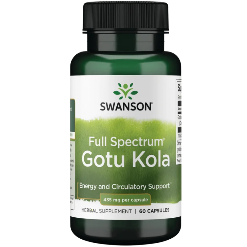 Swanson Gotu Kola | Asinsritei un Enerģijai 60 kapsulas