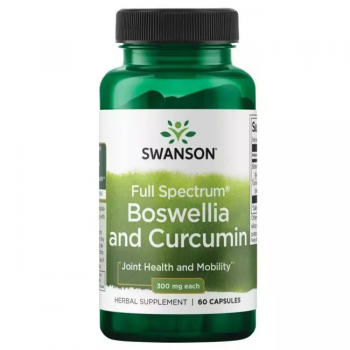 Swanson Boswellia and Curcumin | Locītavu Atbalstam 60 Kapsulas Swanson Boswellia and Curcumin | Locītavu Atbalstam 60 Kapsulas