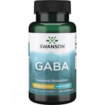 Swanson GABA 500 mg | Gaba 500 mg 100 Kapsulas