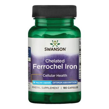 Swanson Albion Ferrochel Iron | Dzelzs Bisglicināts 180 Kapsulas Swanson Albion Ferrochel Iron | Dzelzs Bisglicināts 180 Kapsulas