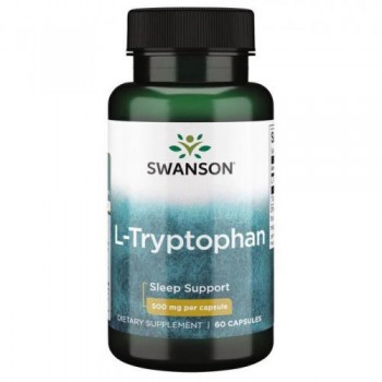 Swanson L-Tryptophan | L-Triptofāns 500 mg 60 Kapsulas Swanson L-Tryptophan | L-Triptofāns 500 mg 60 Kapsulas