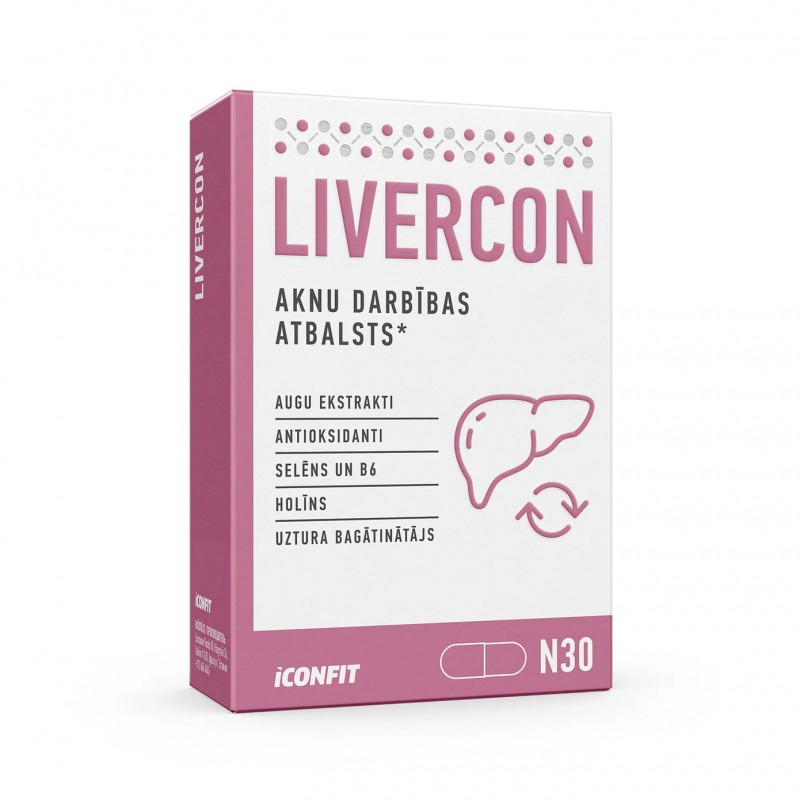 ICONFIT Livercon | Aknu atbalstam 30 kapsulas ICONFIT Livercon | Aknu atbalstam 30 kapsulas